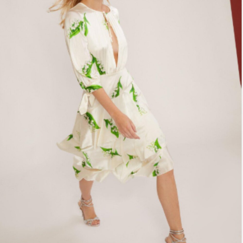 Cynthia Rowley Silk Blend Lily of the Valley Dress